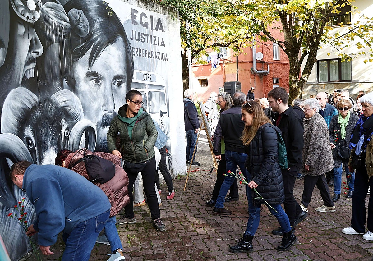 Homenaje a Mikel Zabalza en San Sebastián, el pasado 23 de noviembre.