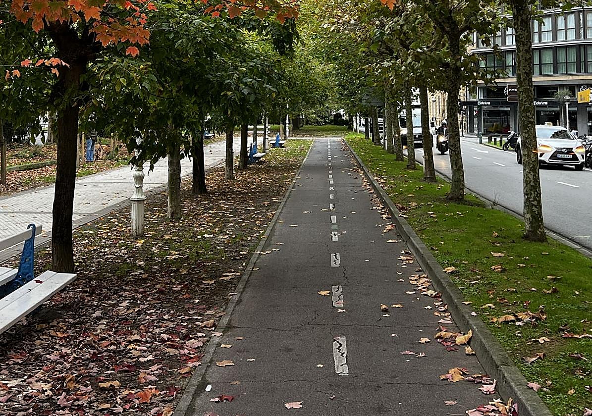 José María nos envía esta imagen para denunciar el proyecto para crear un apeadero terminal para las líneas de Lurraldebus que llegan hasta el Centro de la ciudad. Y la acompaña de dos preguntas directas: «¿De verdad van a quitar este parque tan precioso para hacer paradas de autobús? ¿Estamos locos?».