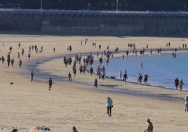 Imagen de la playa de La Concha hace unos días.