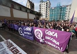Manifestación en Pasaia este pasado domingo.