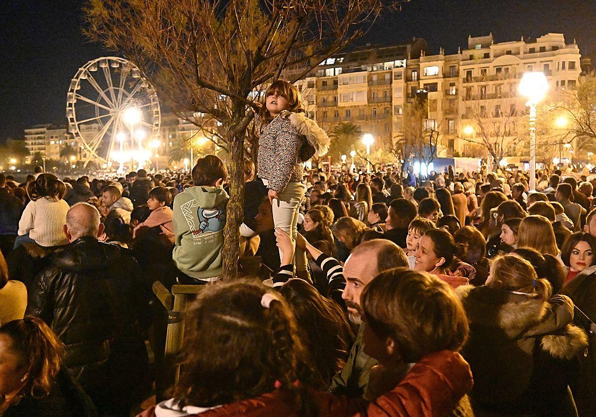 Encendido de las luces de Navidad el pasado 29 de noviembre en Donostia.
