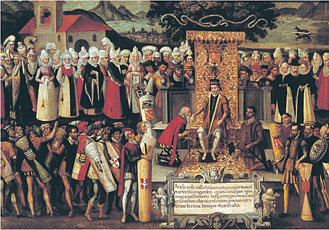 Fernando el Católico jura los Fueros vizcaínos en 1476.