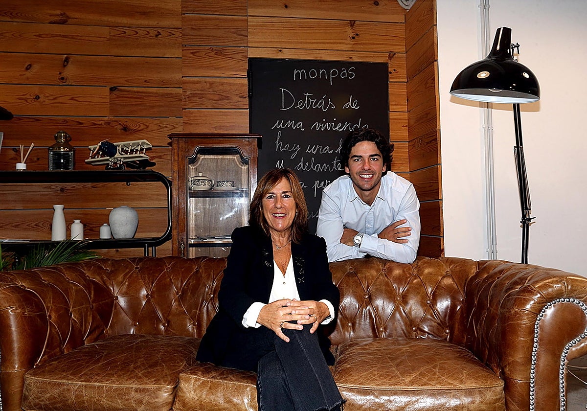 Cristina Reparaz y su hijo Jon Puch forman un tándem perfecto en Inmobiliaria Monpas.