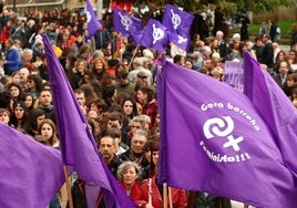 Concentración en Donostia contra la violencia de género.