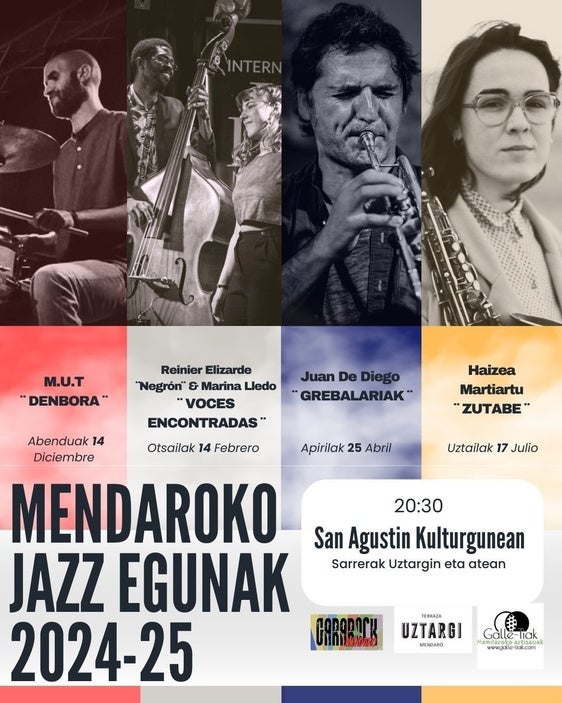 El cartel anunciador del ciclo de jazz organizado en Mendaro