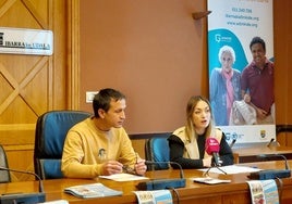 Alberto Sukia y Josune Toquero en la presentación.