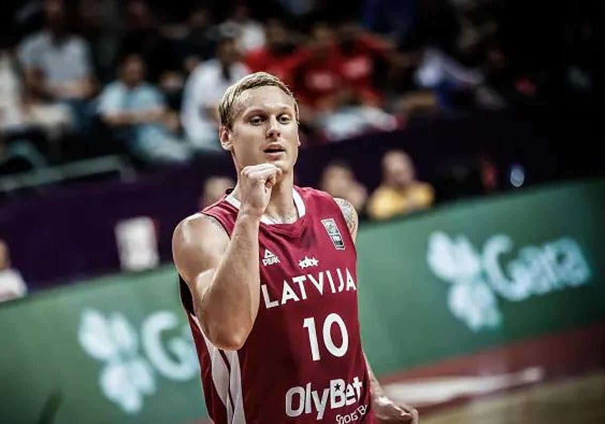 Janis Timma, durante el Eurobasket de 2017.
