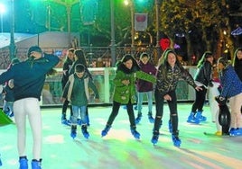 Pista de hielo en Irun.