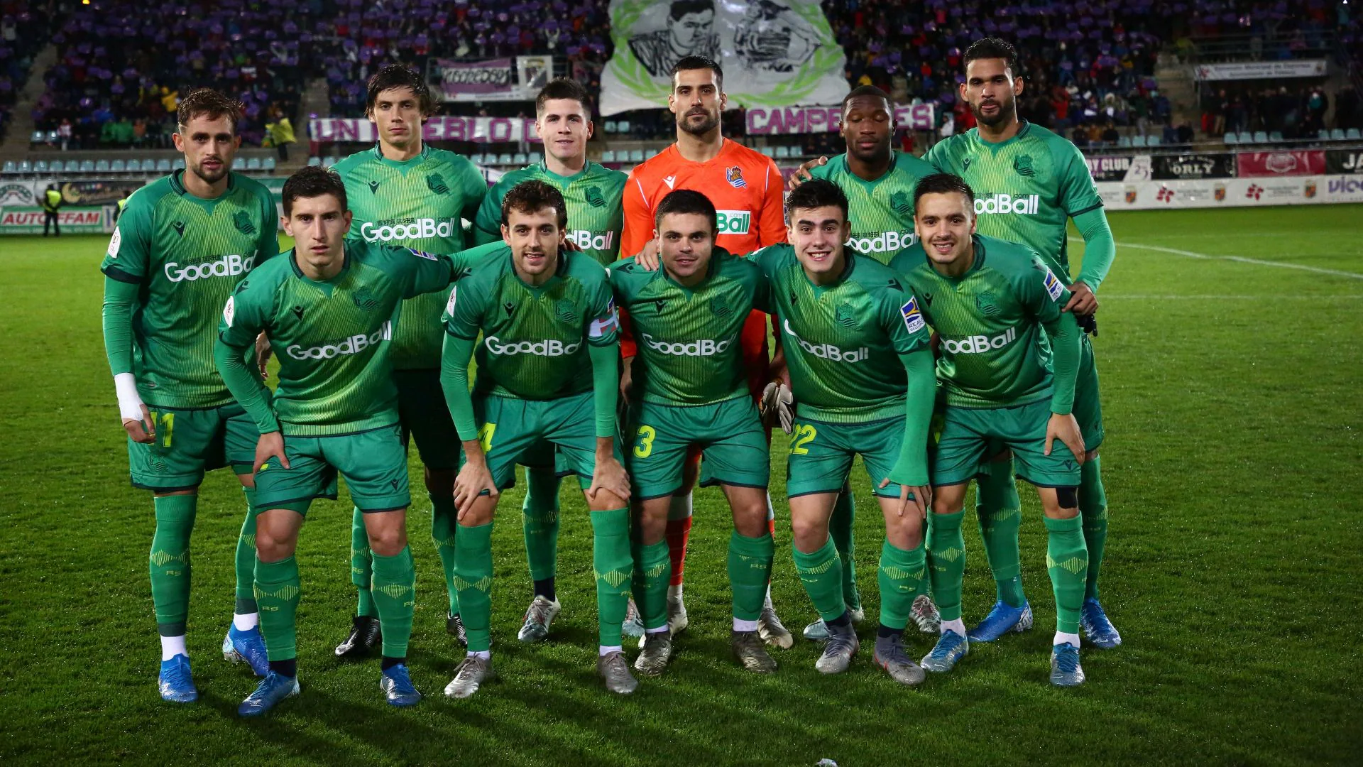 El once de la Real en aquel primer partido de Copa ante el Becerril.