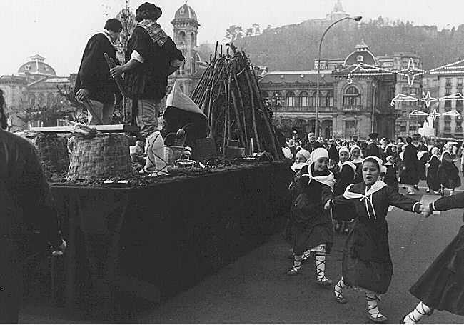 Carroza el día de Nochebuena en San Sebastián