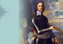 Retrato de Oliver Cromwell hacia 1649. Por Robert Walker.