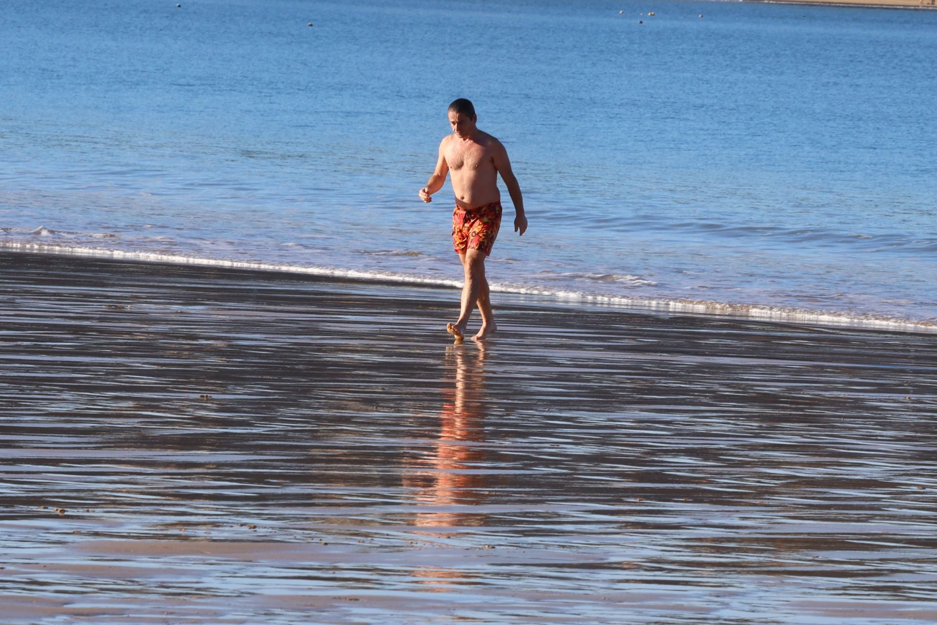 El primer baño del año, en imágenes