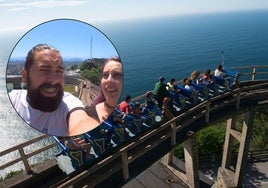 Mario Martín, Dramario, durante su trayecto en la Montaña Suiza de Igeldo.