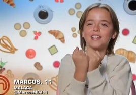 Una imagen de Marcos durante uno de los programas de MasterChef Junior.