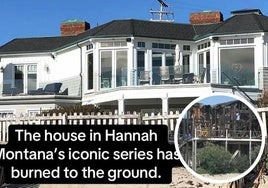 Una imagen de la famosa casa de la serie 'Hannnah Montana' de Disney ubicada en Malibú.