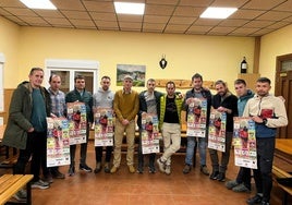 Presentación. Los representantes de las pruebas goierritarras, en la presentación del circuito, celebrado en el barrio beasaindarra de Garin.