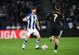 Aritz en su encuentro ante el Valencia.