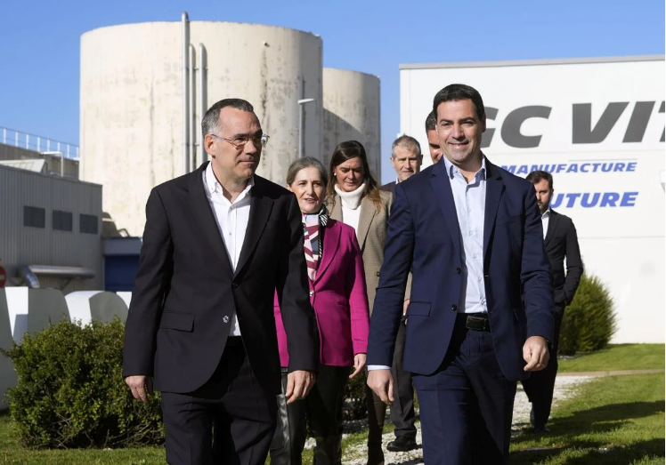 David Udakiola, junto a Imanol Pradales durante la visita del lehendakari.