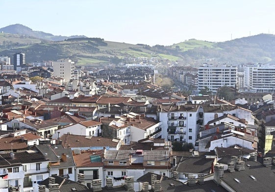 Vista general de viviendas en Zarautz.