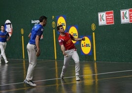 José Javier Zabaleta, en su partido 200 en el Cameponato de Parejas, el domingo en el Ogueta.