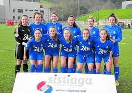 El principal equipo femenino del Oiartzun en su último encuentro.