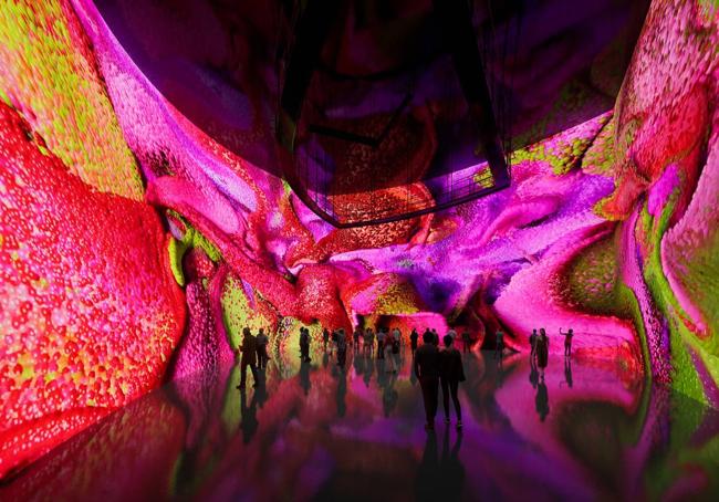 Infographie numérique de Refik Anadol pour l'exposition au Guggenheim.