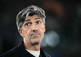 Imanol, cariacontecido durante el choque ante la Lazio.