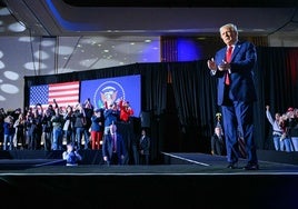 Donald Trump durante una de sus visitas a Carolina y Carolina del Norte.