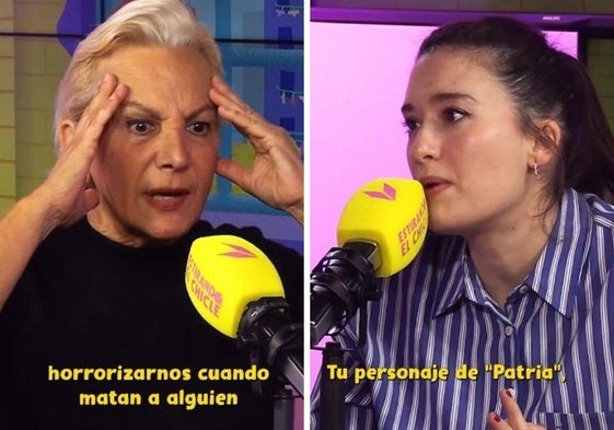 Una imagen de Elena Irureta y Victoria Martín durante el podcast 'Estirando el chicle'.