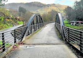 Tramo de bidegorri entre Azkoitia y Urretxu.