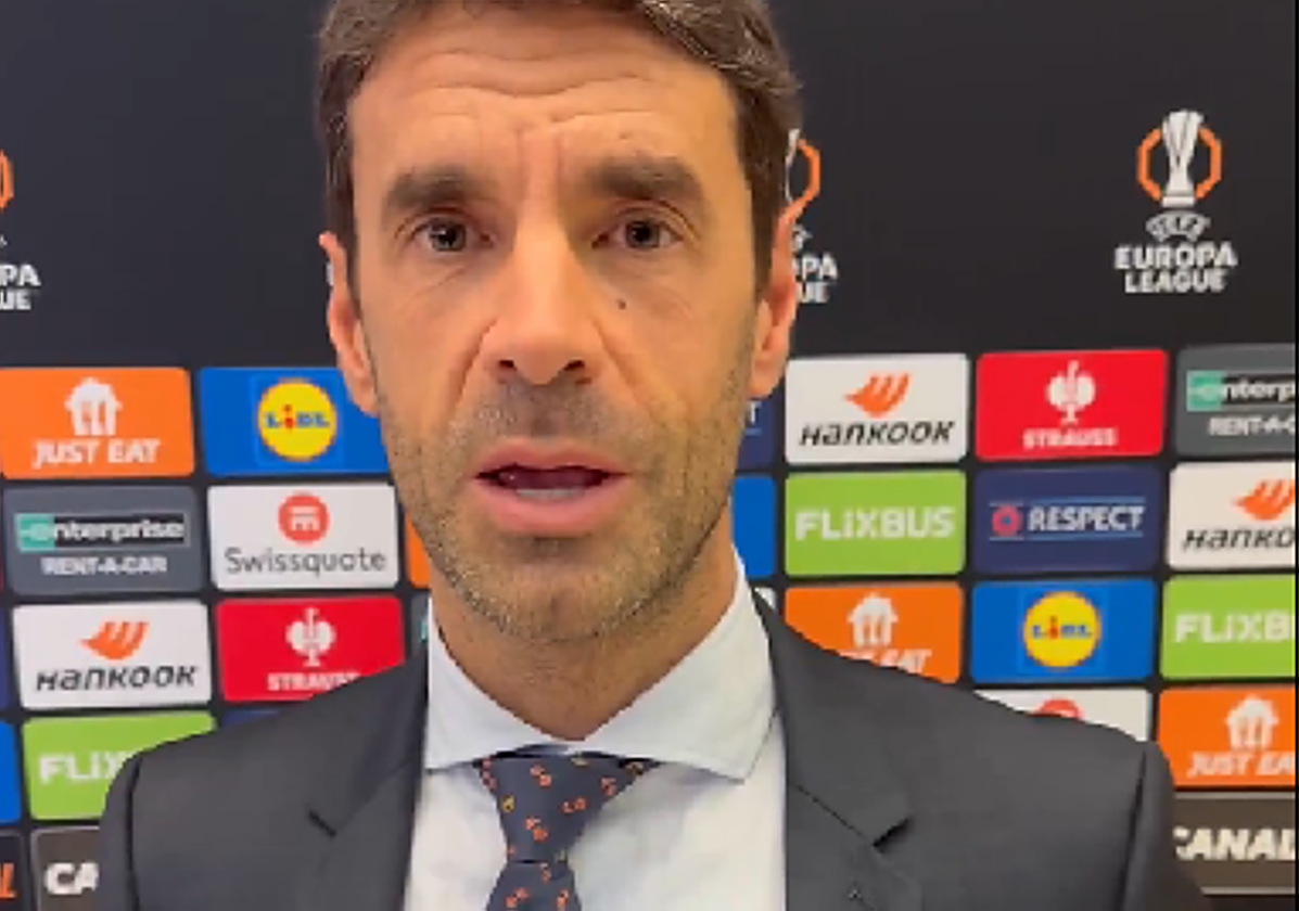 Xabi Prieto, en el sorteo celebrado en Nyon