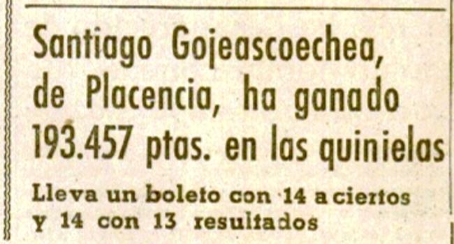 Cabecera del artículo que publicó DV el 7 de febrero de 1952.