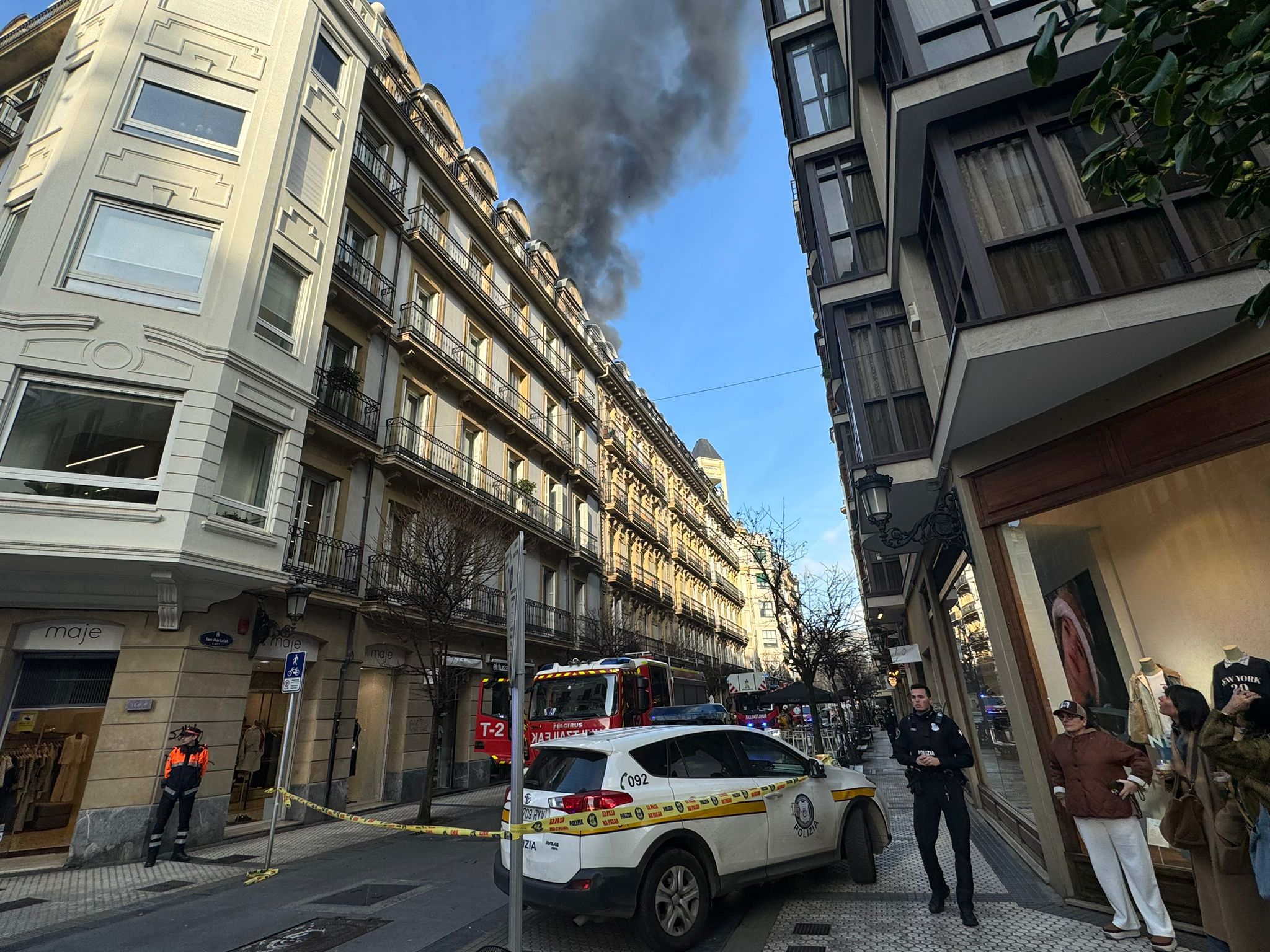 Incendio en el Centro de San Sebastián