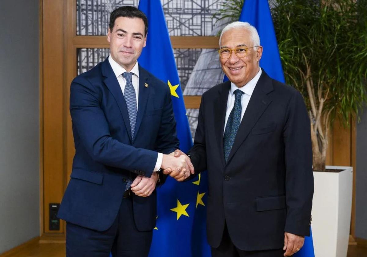 Imanol Pradales se reunió la pasada semana con el presidente del Consejo Europeo, António Costa.