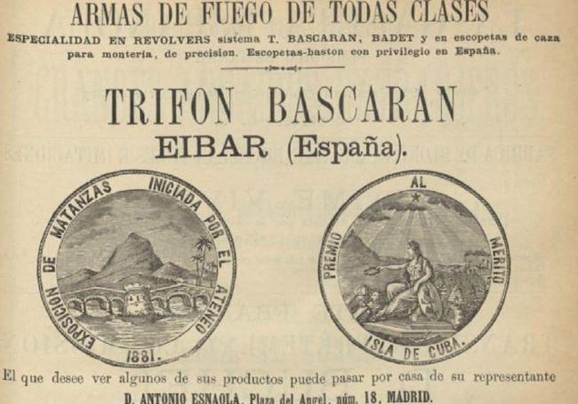 Anuncio en prensa de la empresa de Trifón Bascaran.