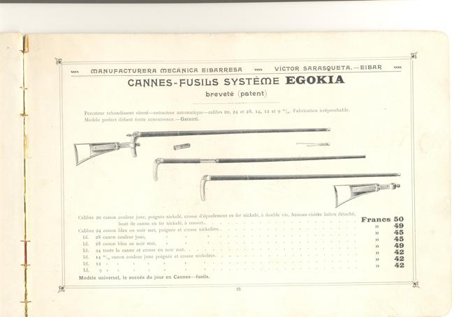 Dos detalles del bastón-escopeta 'Egokia'.