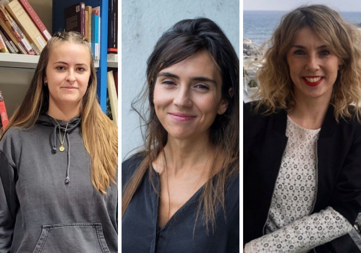 Irati Zuriarrain, Maialen Akizu y Miren Arrieta protagonizan el cartel de 'Zientzia Zetak'.