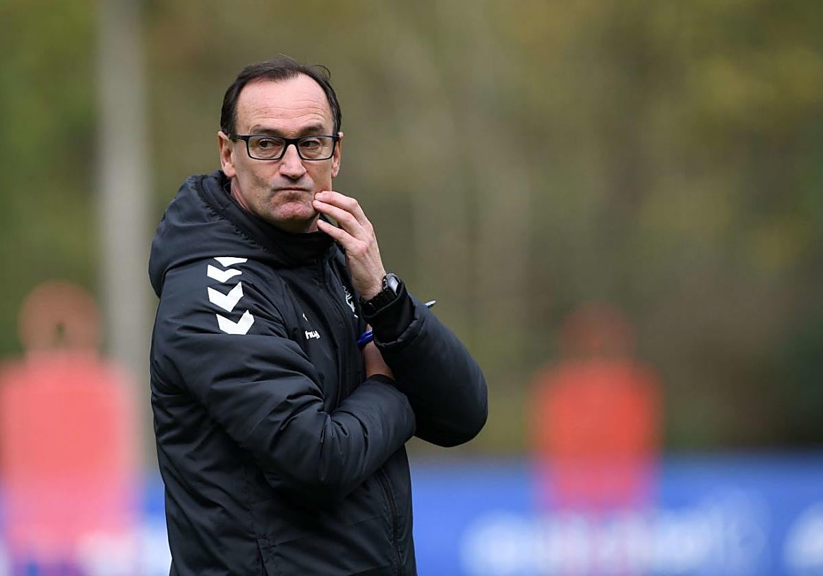 Joseba Etxeberria, en uno de los entrentamientos de esta temporada en Atxabalpe.