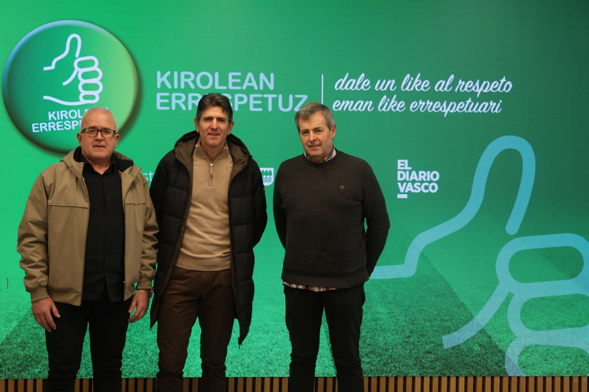 Santi Osoro, Abraham Olano y Juan Luis Ormazabal, representantes del ciclismo guipuzcoano