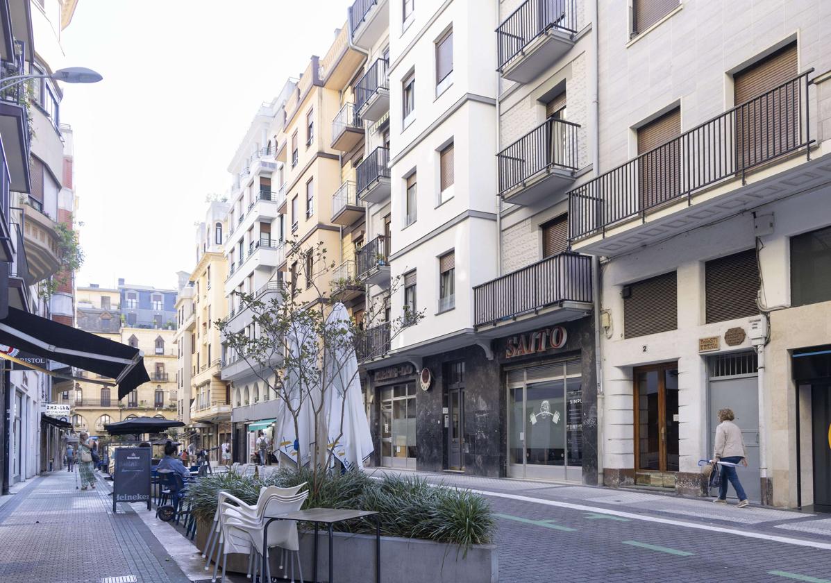 Casas en el barrio de Gros, en Donostia.