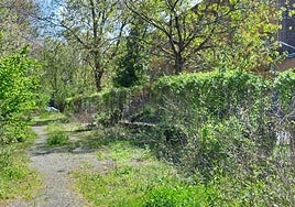 Trasera del Instituto Plaiaundi por donde el futuro paseo hasta Hondarribia conectará con el tramo recientemente inaugurado.