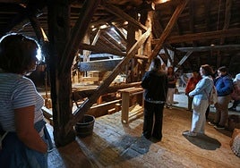 Bisitariak Igartubeiti Baserri Museoan.