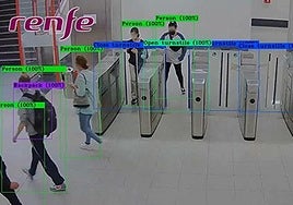 Una de las estaciones con la instalación de videovigilancia inteligente.