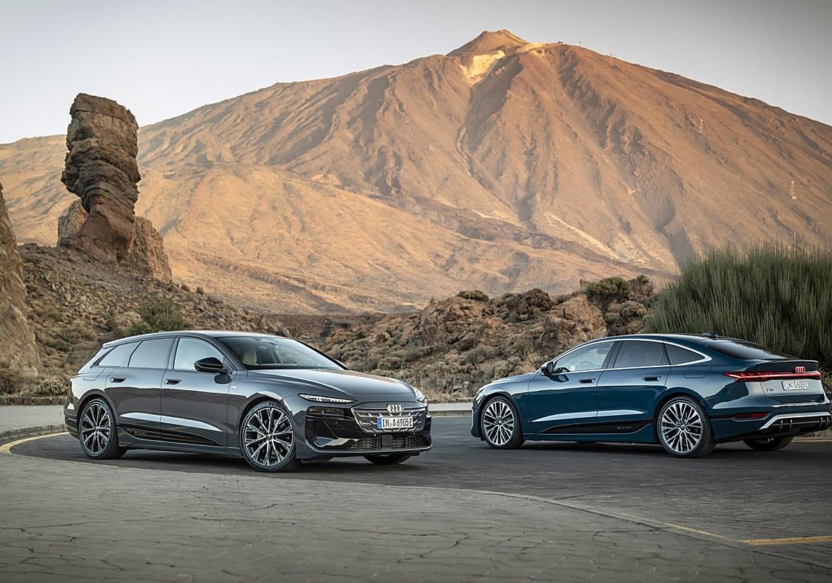 Imagen de las dos carrocerías del A6 e-tron.