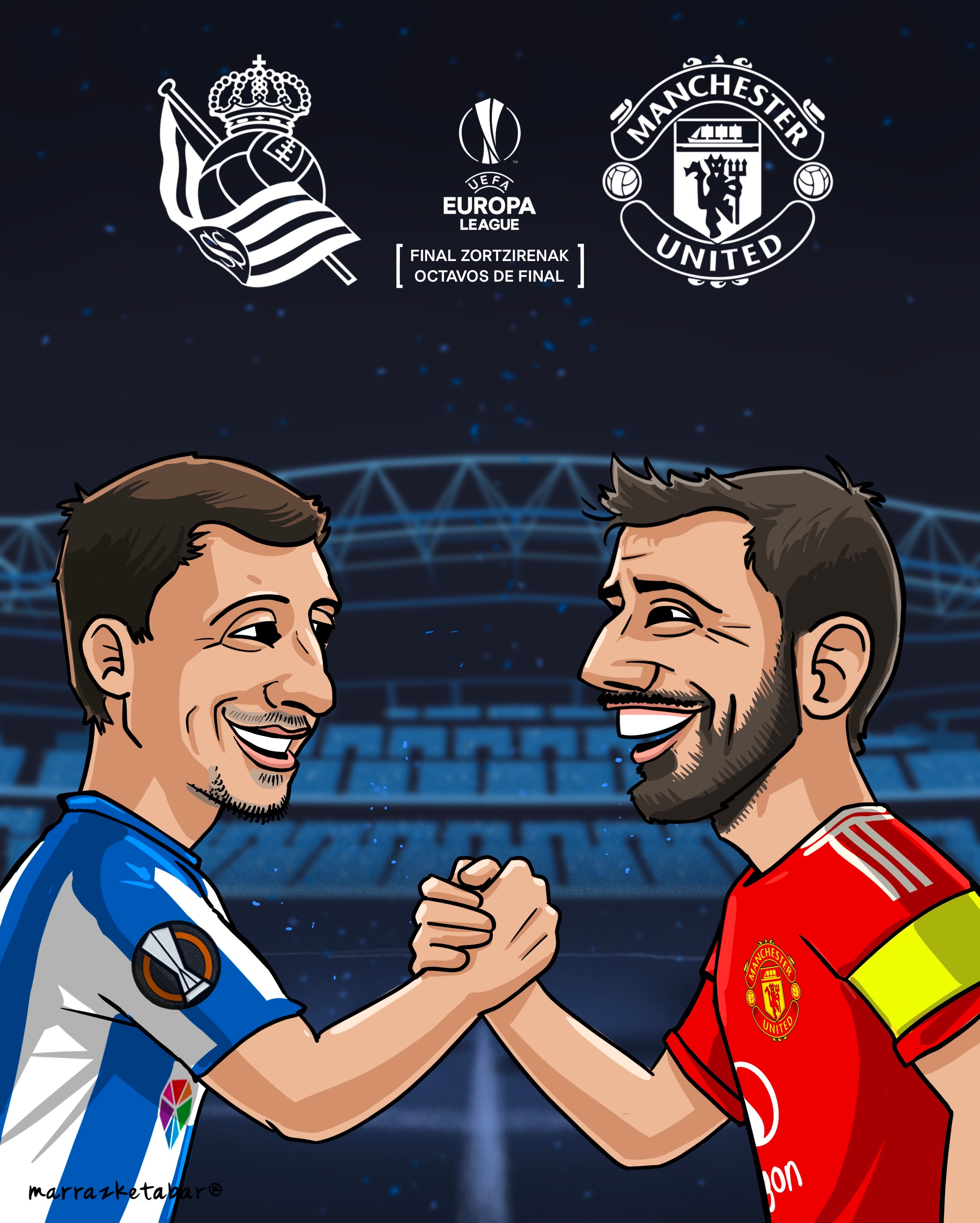 La Real carturiza así el duelo de octavos de final ante el Manchester United