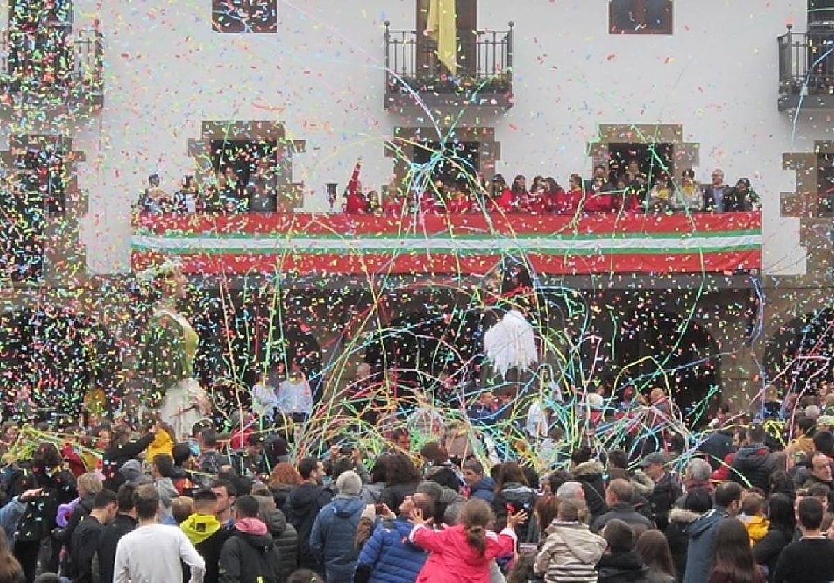 Imagen del txupinazo lanzado el pasado año para dar inicio a los San Prudencios.