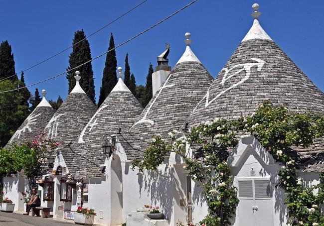 Las tradicionales casas de piedra de la región.