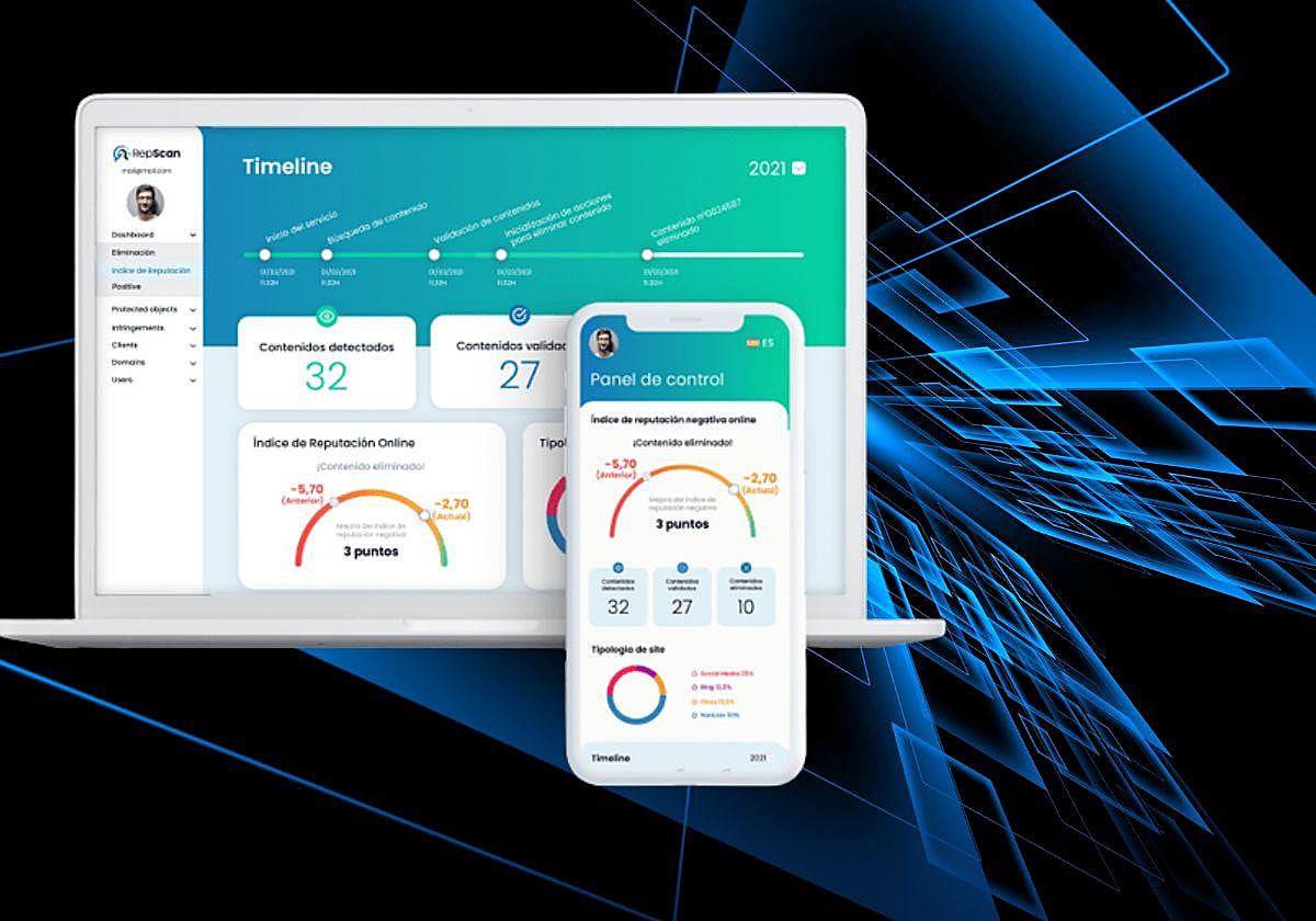 Pantalla de la aplicación de RepScan.