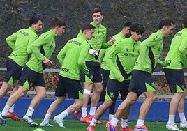 Sucic se entrenó ayer con el grupo en Zubieta