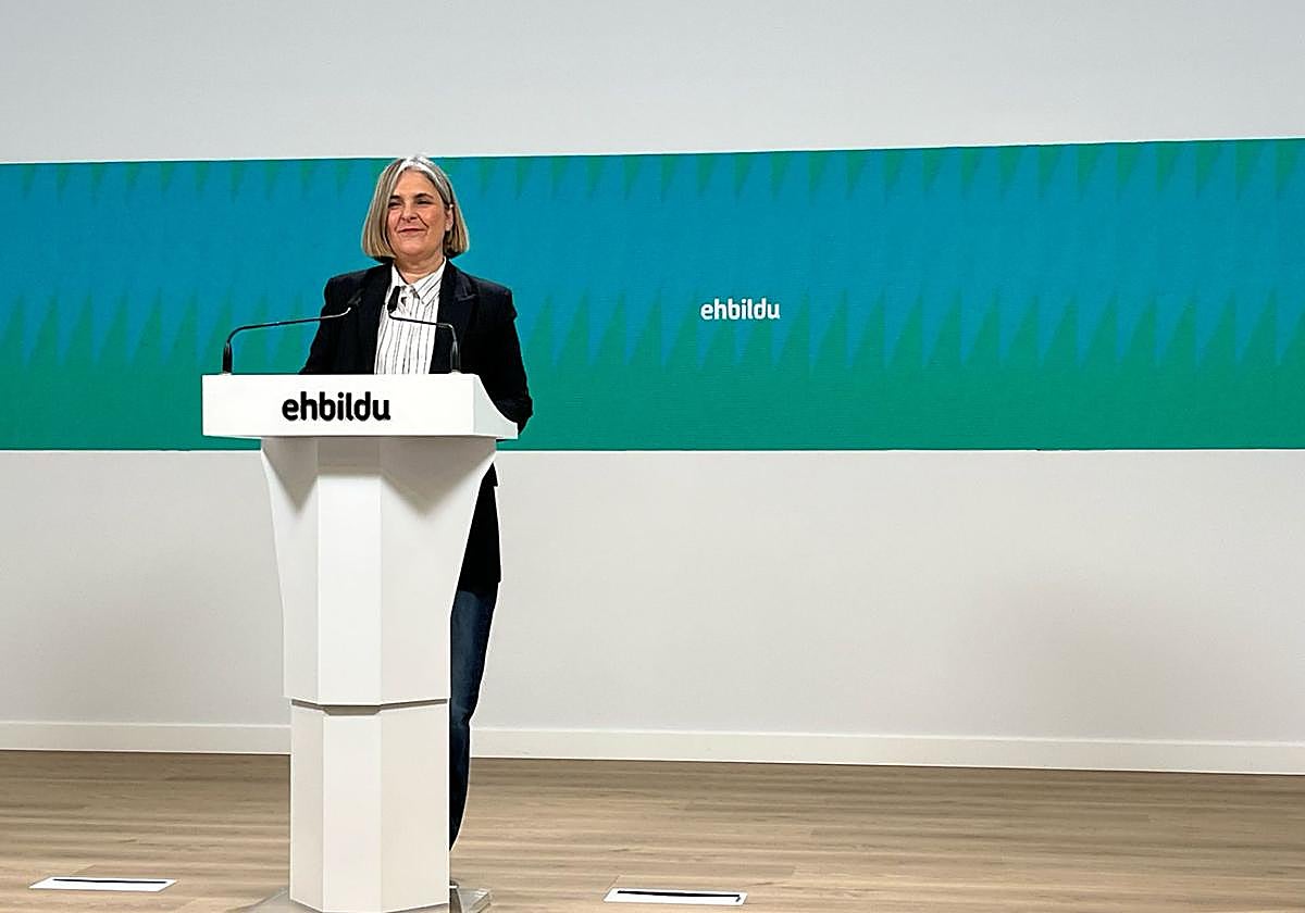 Nerea Kortajarena, este miércoles en la rueda de prensa.